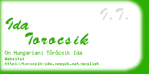 ida torocsik business card